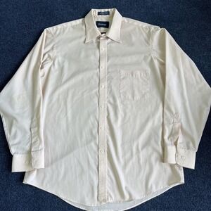 Vintage Fifth Avenue Dress Shirt Mens 17 34/35 Pink Long Sleeve Perma-Prest USA